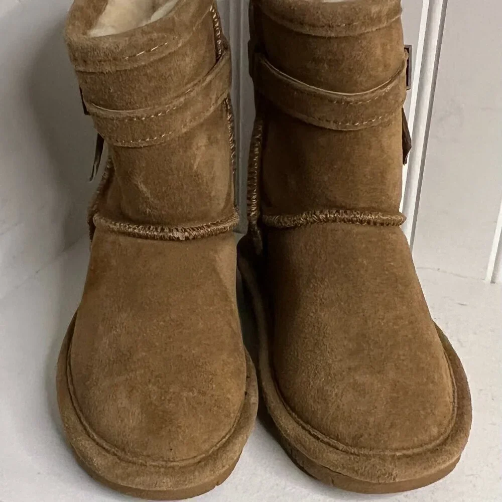 Bearpaw Val Toddler Youth Girls Boots - Chestnut Size 9